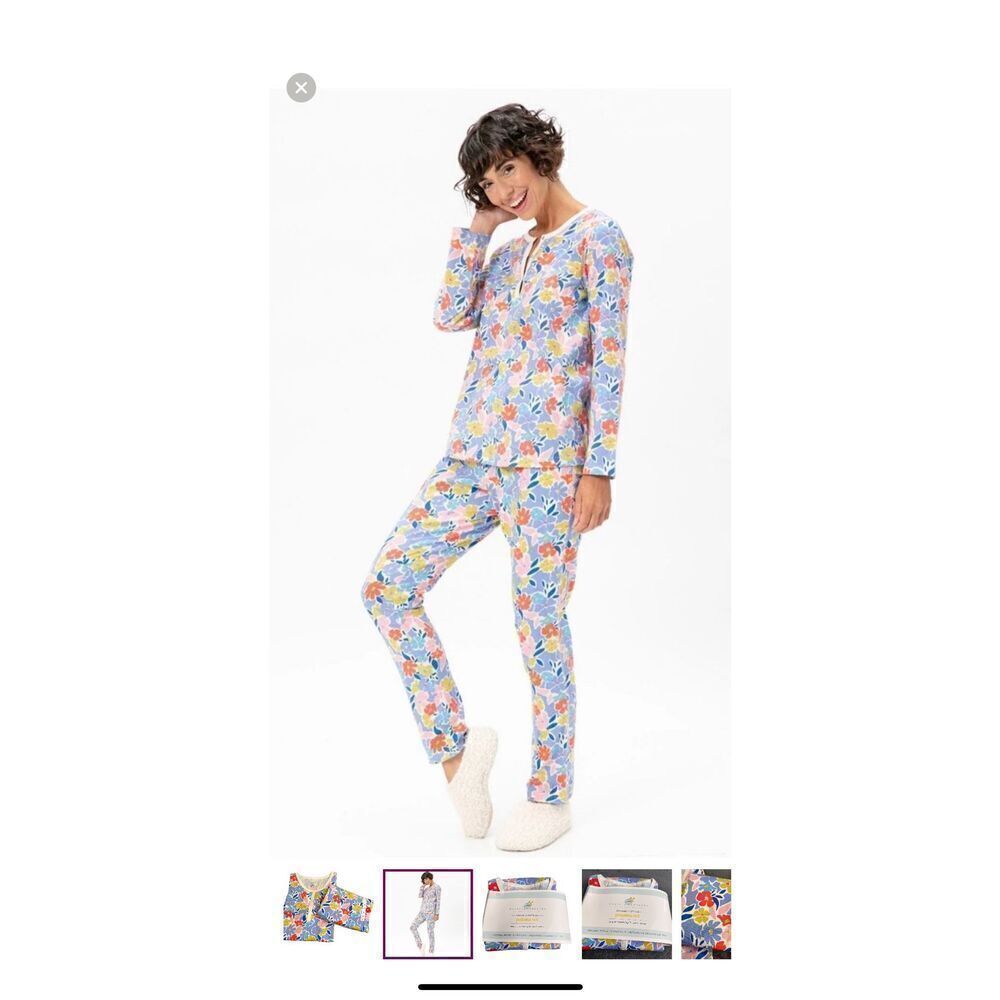 Rock Flower Paper Organic Cotton Floral Pajama Loungewear Set XL